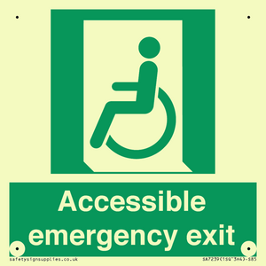 Accessible emergency exit (left)